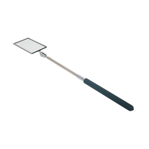Poteau réglable en acier inoxydable avec miroir rectangulaire